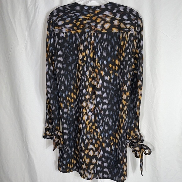 Equipment True Black Multi Geometric Bree silk Dress size extra small‎ - Picture 8 of 12